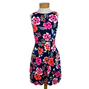 NWT Vince Camuto 6 Scalloped Edge Floral Dress